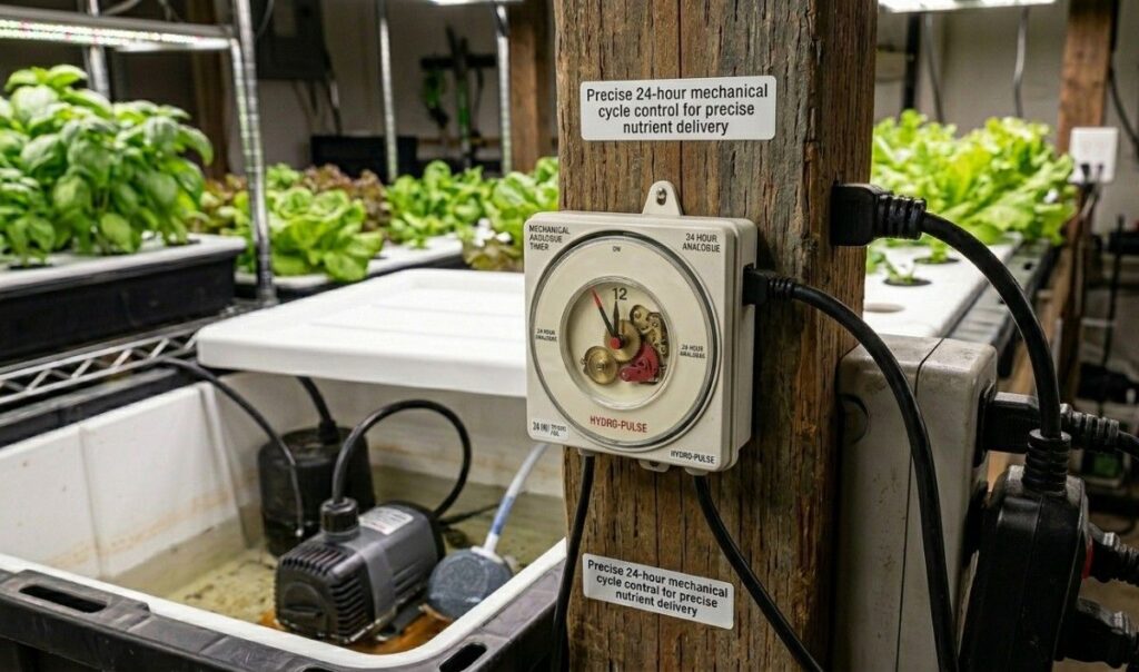 hydroponic-mechanical-cycle timer-nutrient-delivery