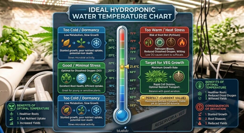 Ideal-hydroponic-water-temperature chart