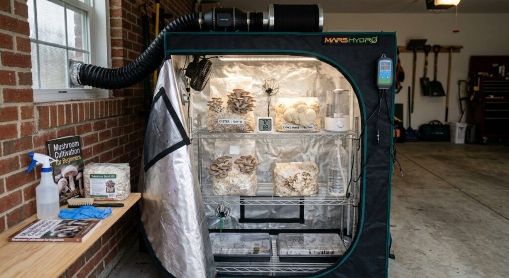 indoor-hydroponic-mushroom-grow-tent-set-up-beginner