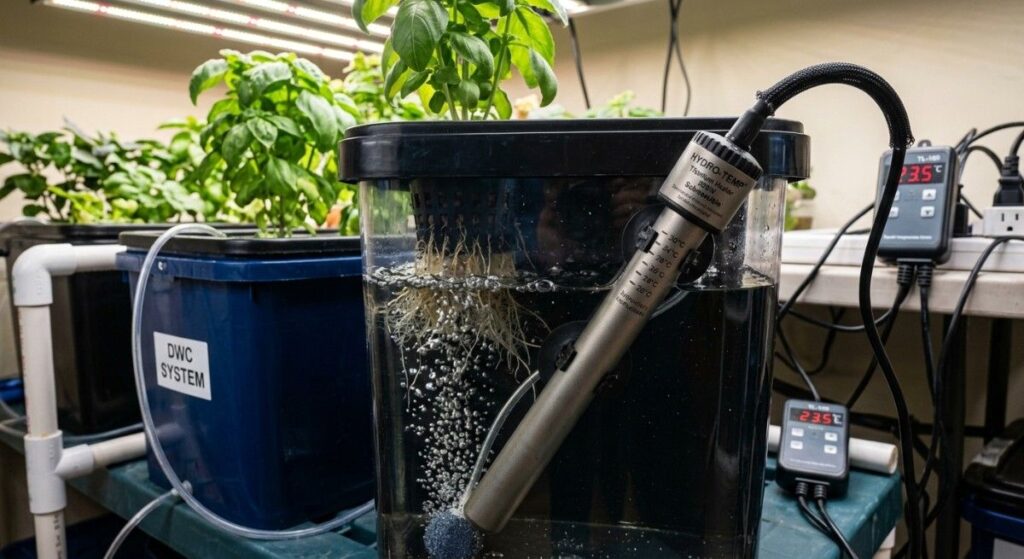 hydroponic-reservoir-temperature-monitoring-setup