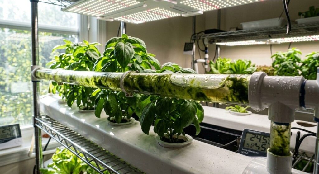 hydroponic-water-pump-clogged-green-algae-residue